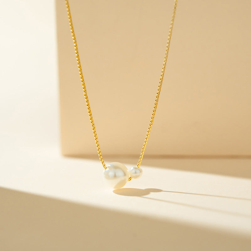 Zarte handwerkliche Perlen Halskette