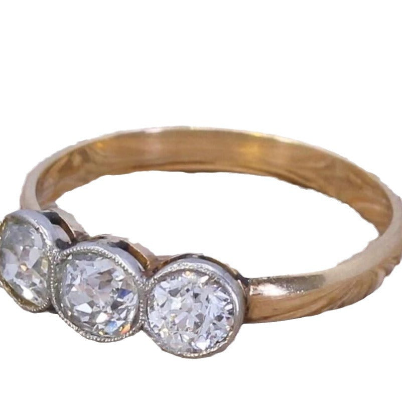 Zarte handwerkliche Gold Ring
