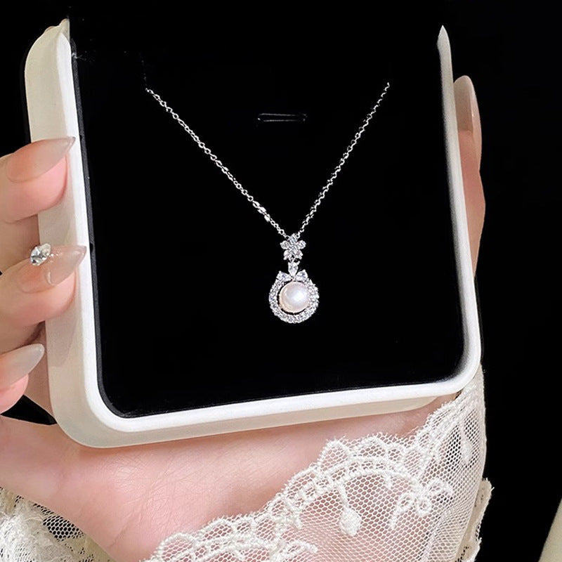 Handgefertigte Vintage Perlen Halskette