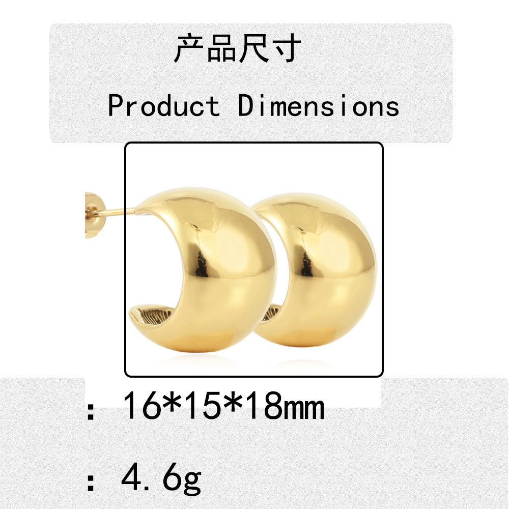 Klassische Gold Ohrring mit zeitloser Eleganz