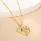 Zarte handwerkliche Gold Halskette