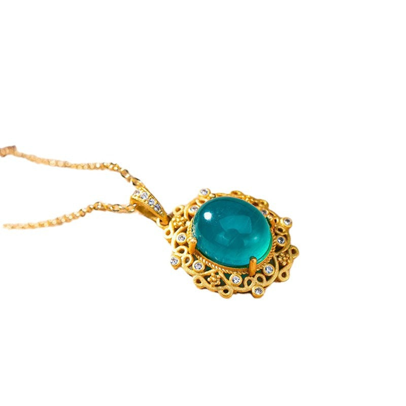 Zarte handwerkliche Gold Halskette