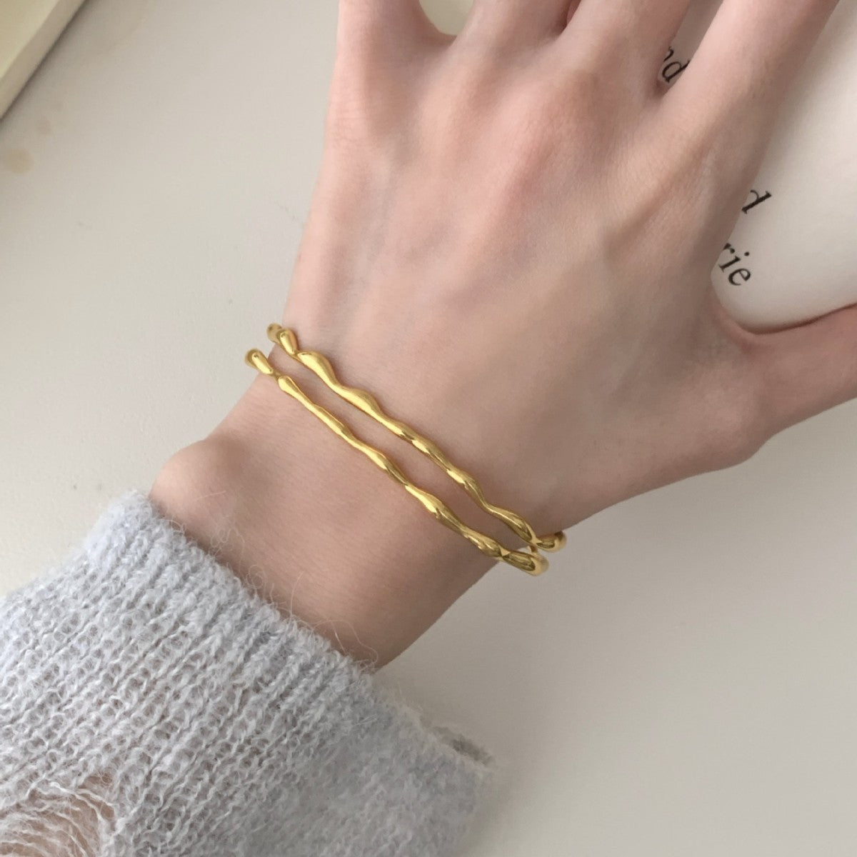 Handgefertigte Vintage Gold Armband