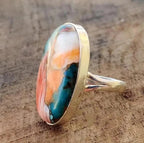 Zarte handwerkliche Gold Ring