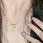 Zarte handwerkliche Gold Halskette