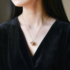 Zarte handwerkliche Gold Halskette