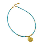 Zarte handwerkliche Gold Halskette