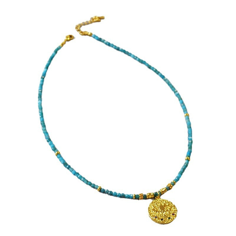 Zarte handwerkliche Gold Halskette