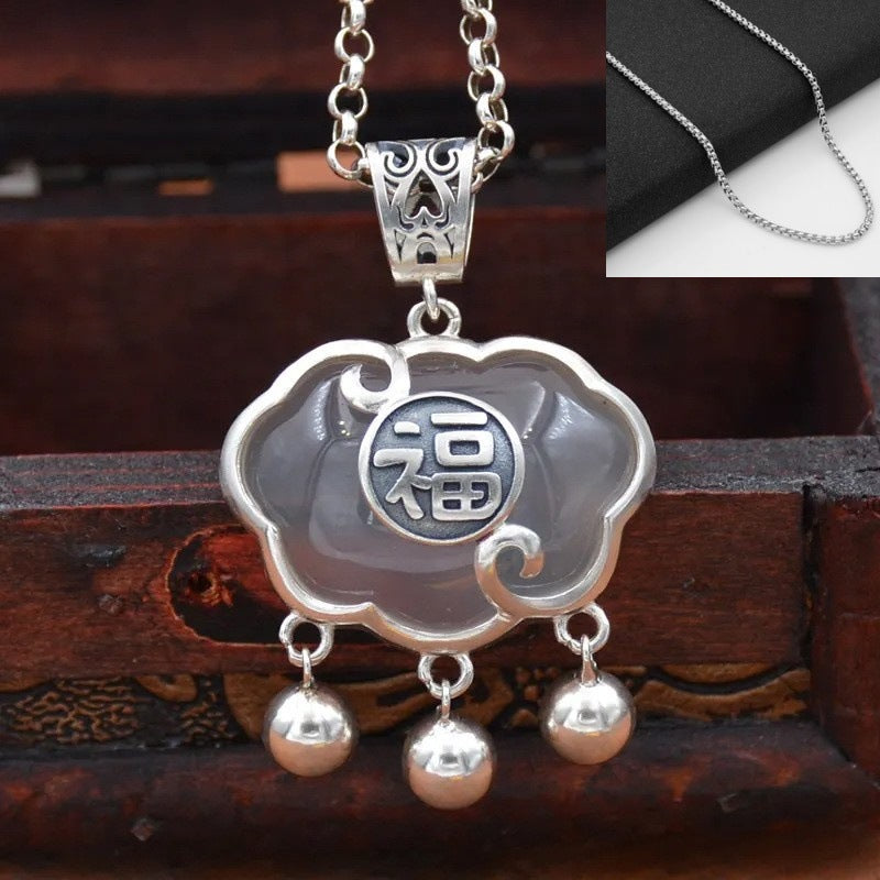 Zarte handwerkliche Silber Halskette