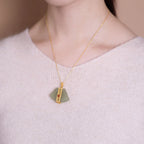 Zarte handwerkliche Gold Halskette