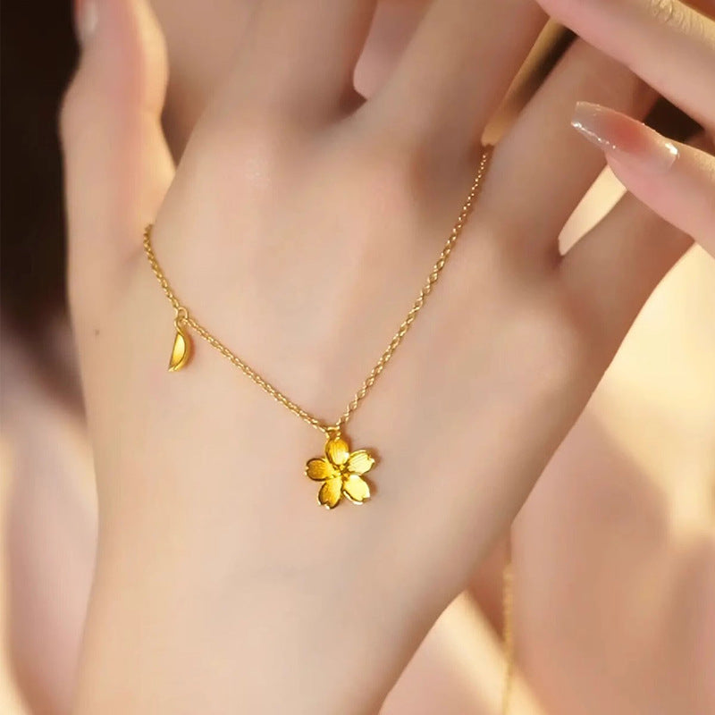 Handgefertigte Vintage Gold Halskette