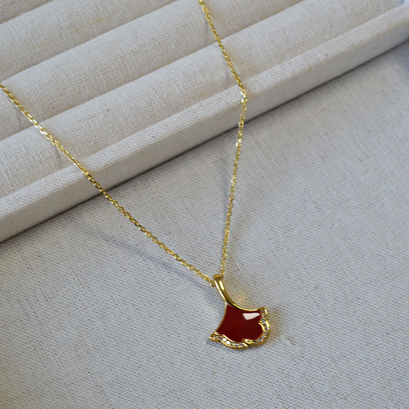 Zarte handwerkliche Gold Halskette