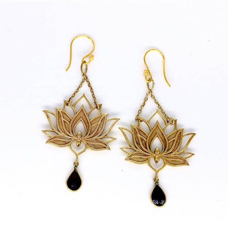 Zarte handwerkliche Gold Ohrring