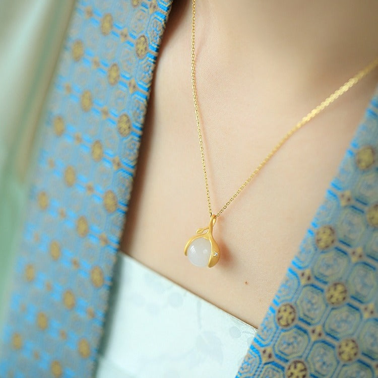 Zarte handwerkliche Gold Halskette