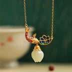 Zarte handwerkliche Gold Halskette