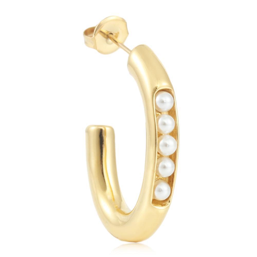 Zarte handwerkliche Gold Ohrring