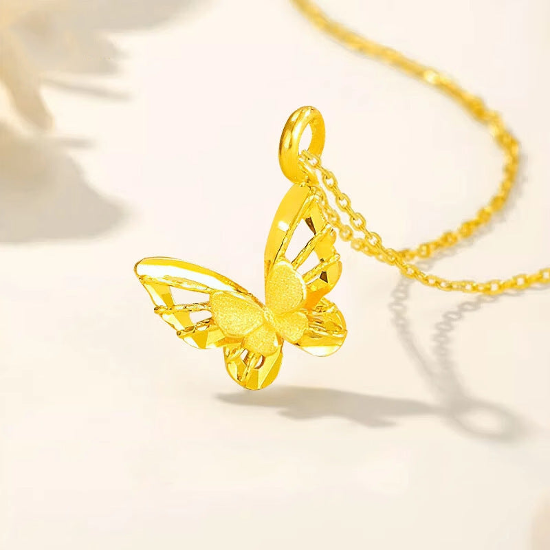 Zarte handwerkliche Gold Halskette