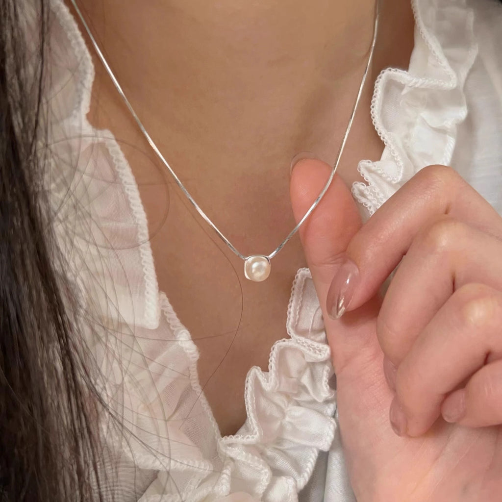 Handgefertigte Vintage Perlen Halskette