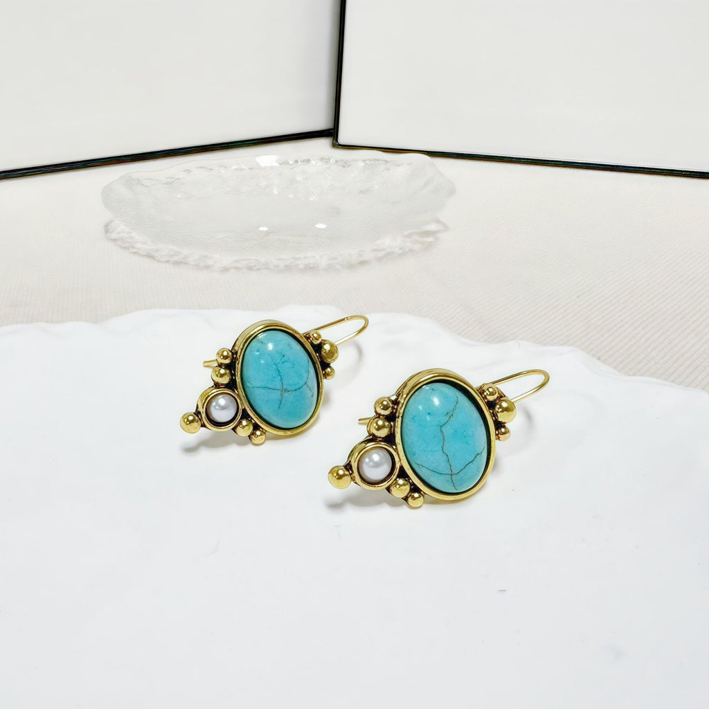 Zarte handwerkliche Perlen Ohrring