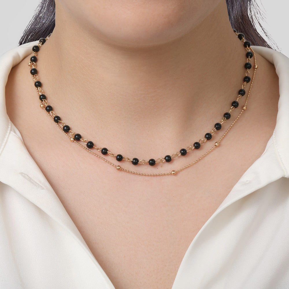 Zarte handwerkliche Gold Halskette