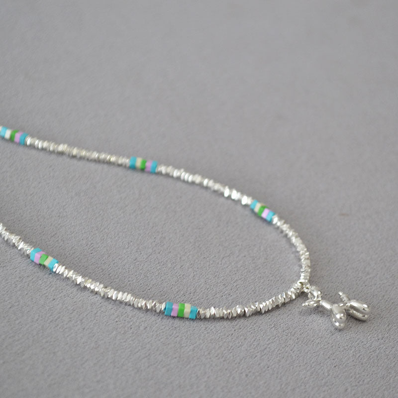 Schöne Silber Halskette mit einzigartigem Stil