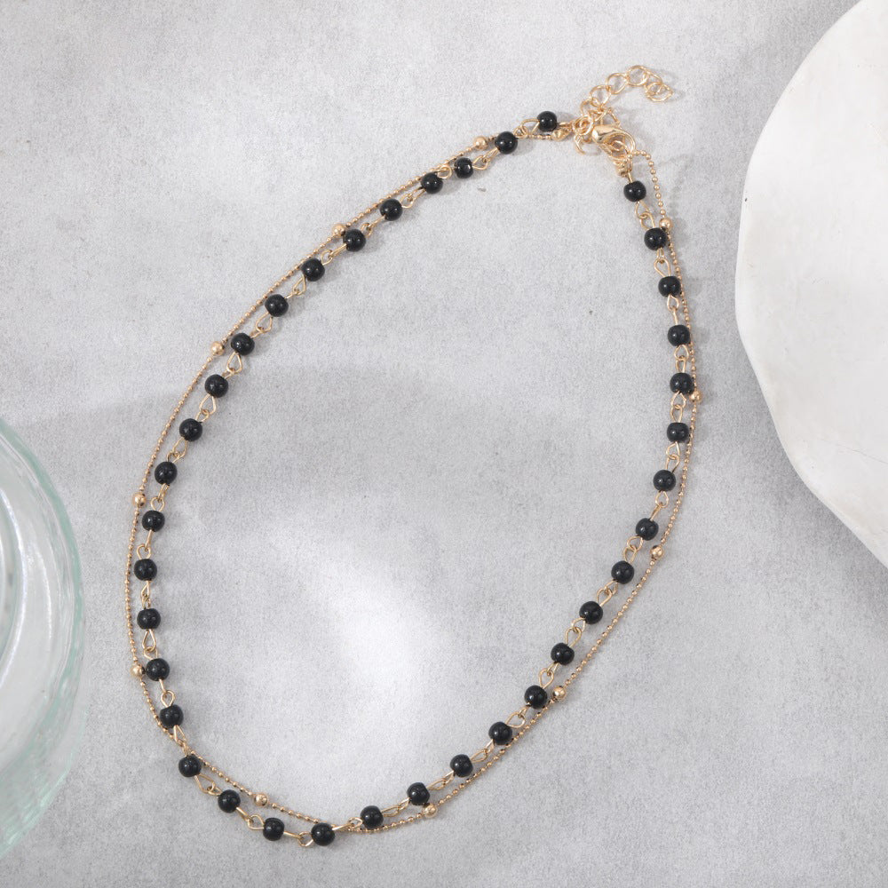 Zarte handwerkliche Gold Halskette