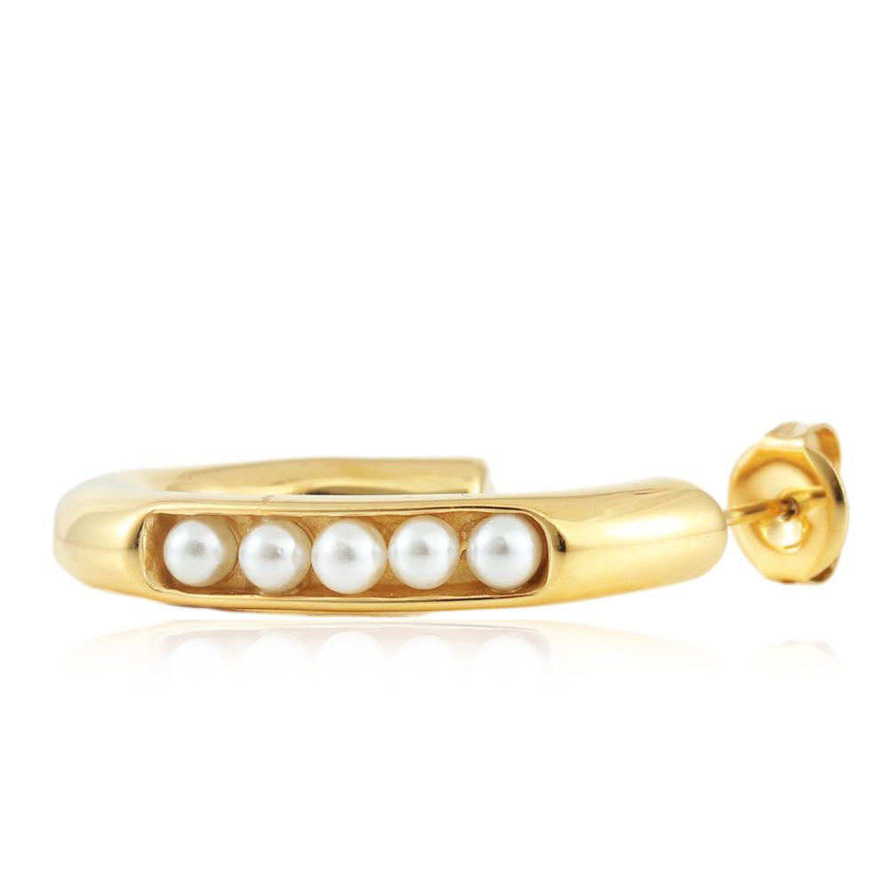 Zarte handwerkliche Gold Ohrring