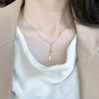 Zarte handwerkliche Gold Halskette