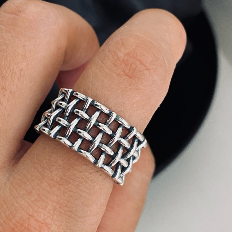 Zarte handwerkliche Silber Ring