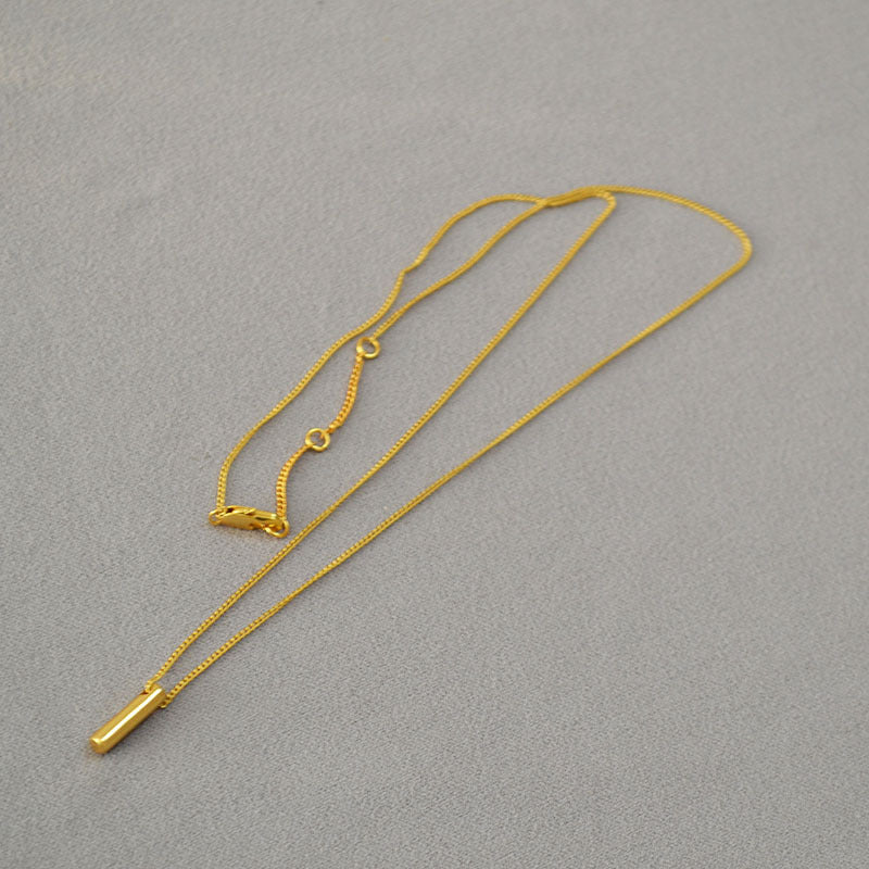 Zarte handwerkliche Gold Halskette