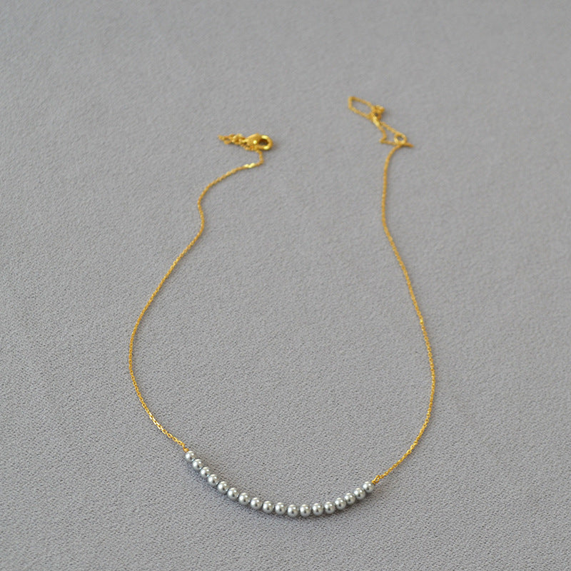 Zarte handwerkliche Perlen Halskette