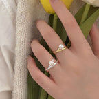 Schöne Perlen Ring mit einzigartigem Stil