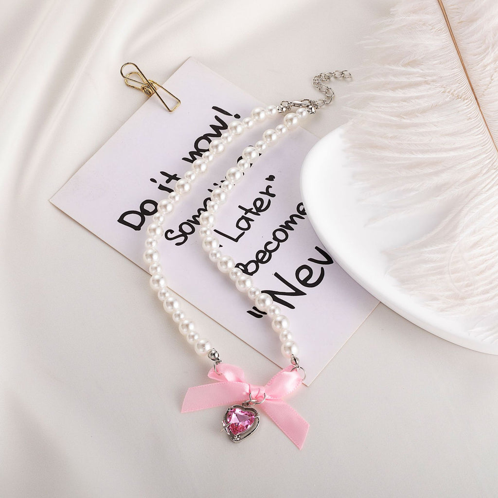 Zarte handwerkliche Perlen Halskette