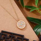 Zarte handwerkliche Gold Halskette