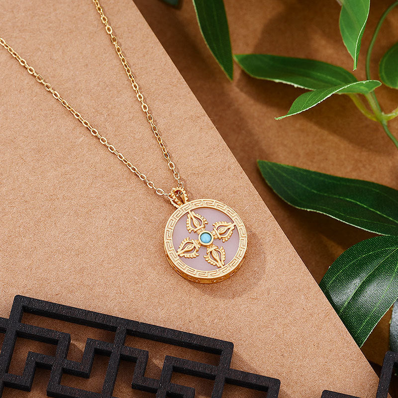 Zarte handwerkliche Gold Halskette