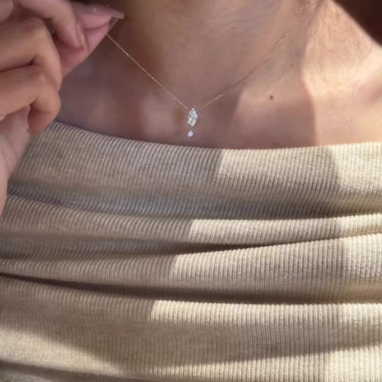 Handgefertigte Vintage Gold Halskette