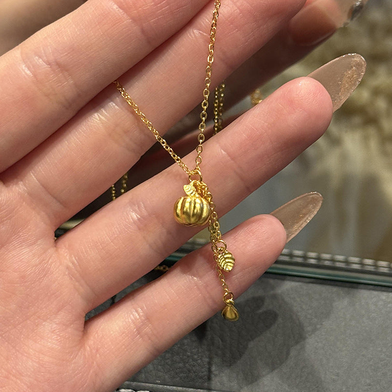 Zarte handwerkliche Gold Halskette