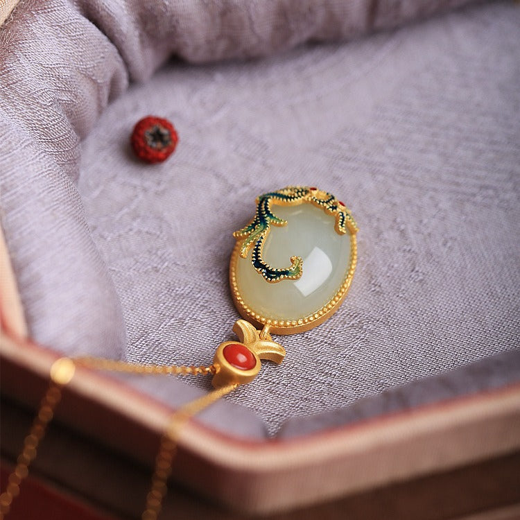 Zarte handwerkliche Gold Halskette