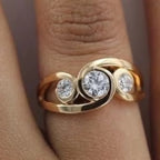 Schöne Gold Ring mit einzigartigem Stil