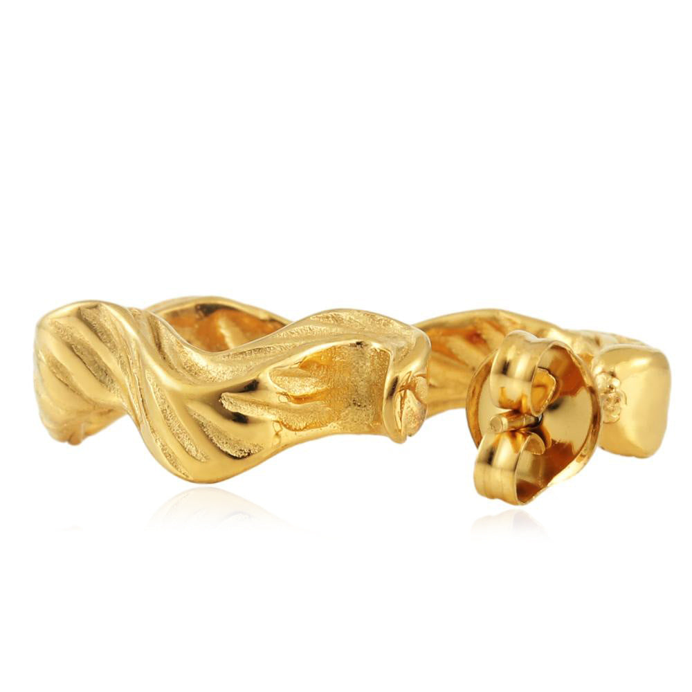 Zarte handwerkliche Gold Ohrring