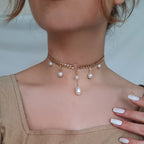 Schöne Perlen Halskette mit einzigartigem Stil