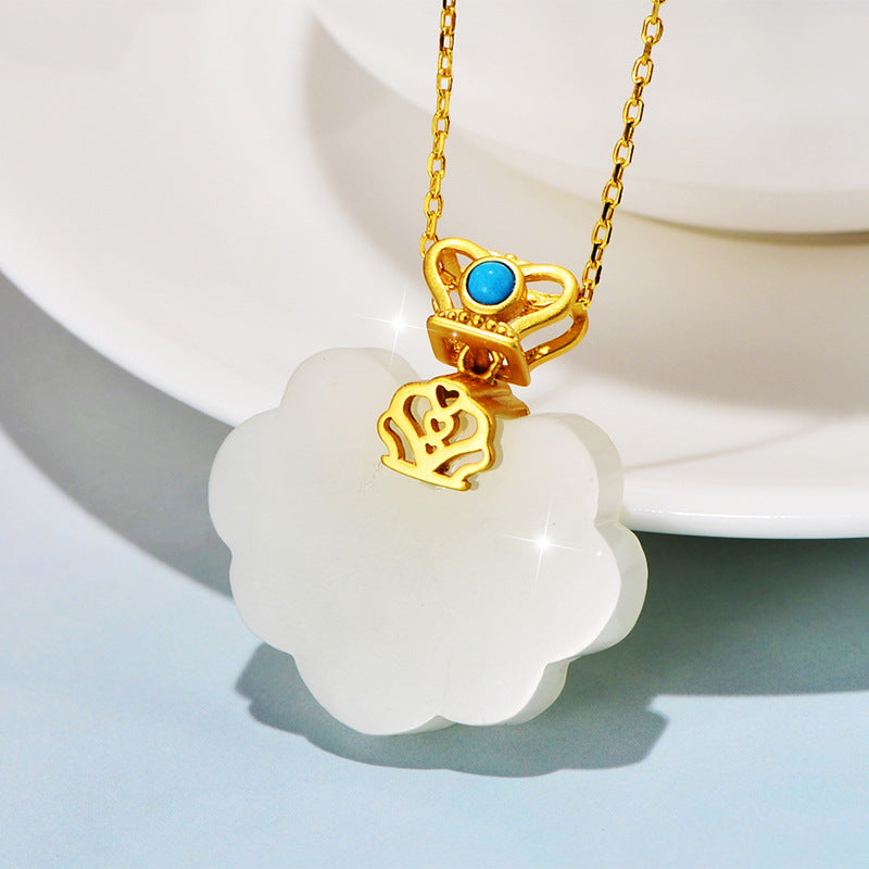 Zarte handwerkliche Gold Halskette