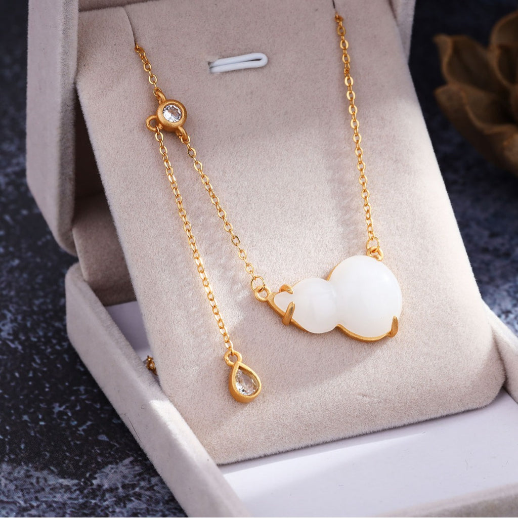 Zarte handwerkliche Gold Halskette