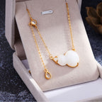 Zarte handwerkliche Gold Halskette