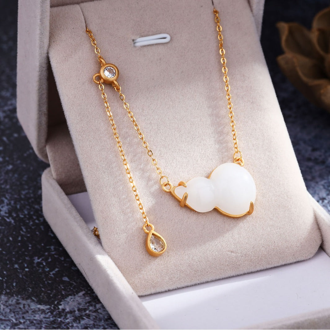 Zarte handwerkliche Gold Halskette