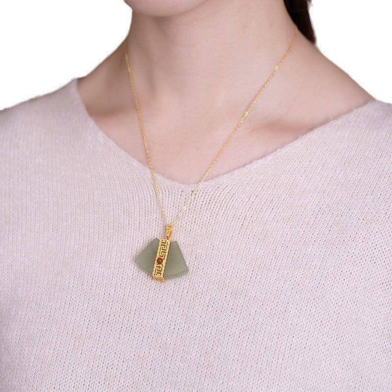 Zarte handwerkliche Gold Halskette