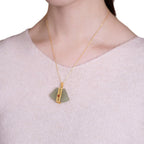 Zarte handwerkliche Gold Halskette