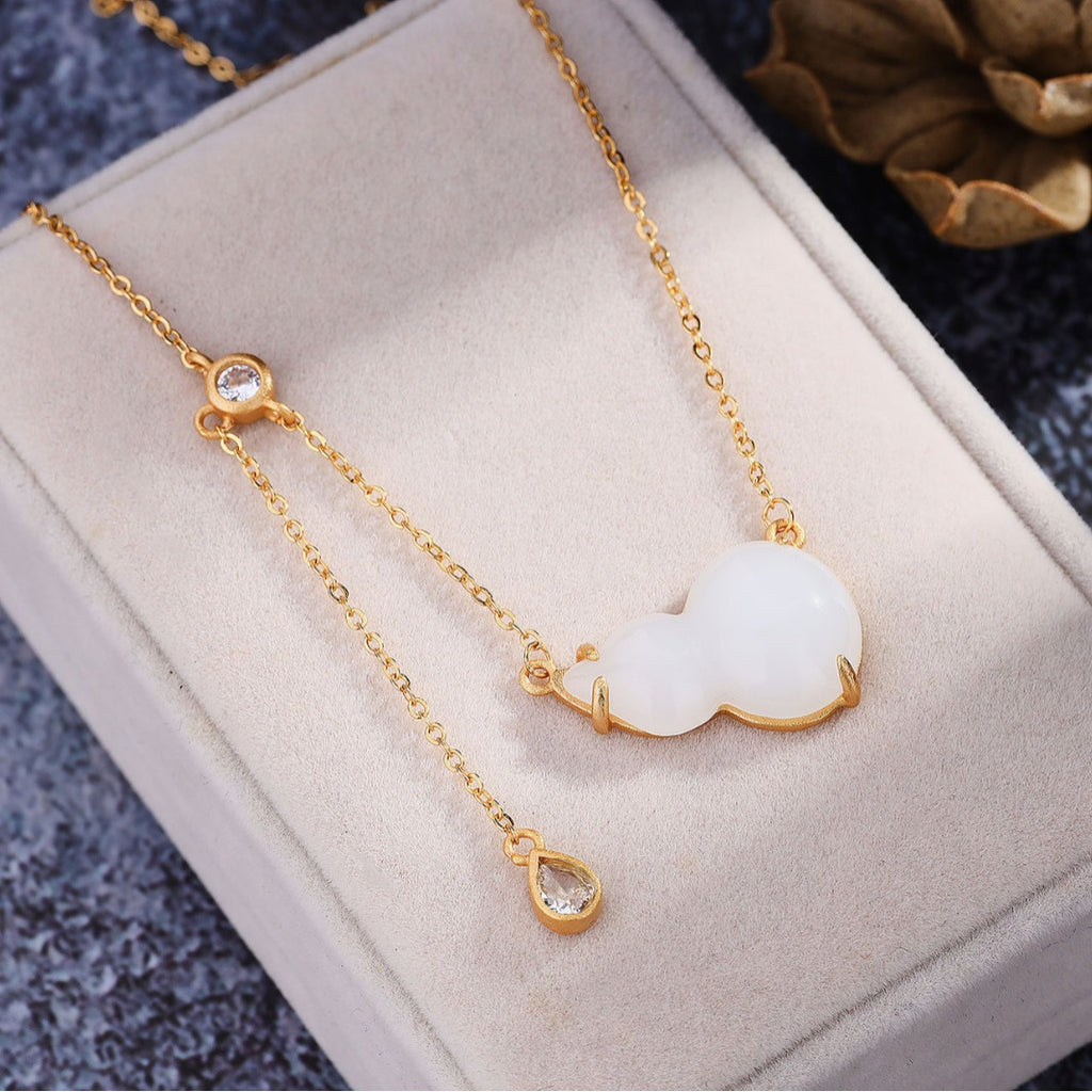 Zarte handwerkliche Gold Halskette