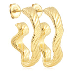 Zarte handwerkliche Gold Ohrring