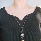 Handgefertigte Vintage Perlen Halskette